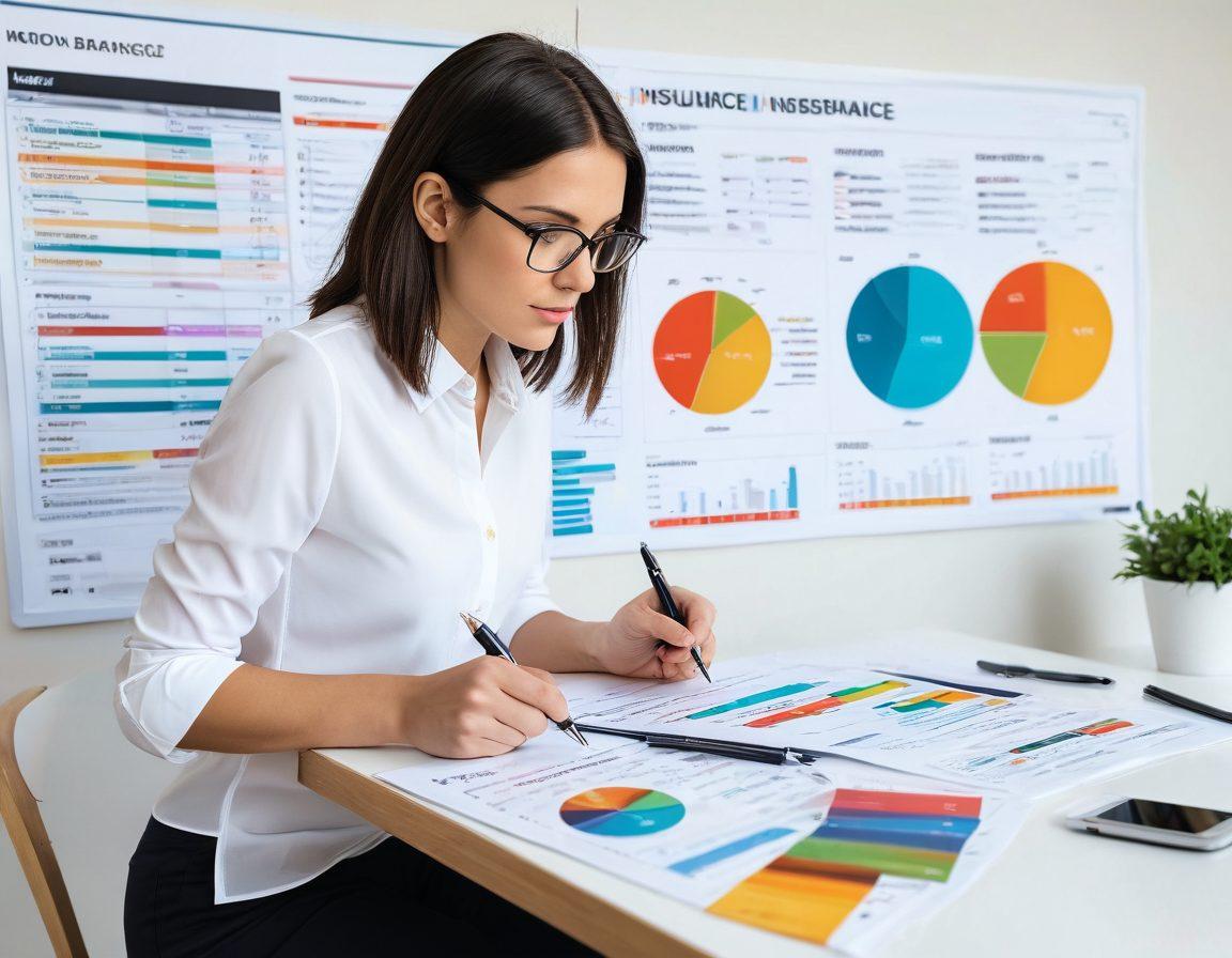 A thoughtful consumer examining multiple insurance plans spread out on a table, with a magnifying glass in hand, highlighting key features and quotes. In the background, a digital display shows a comparison chart of various insurance options, emphasizing clarity and informed choices. Bright and inviting colors suggest a positive approach to decision-making. modern illustration. vibrant colors. white background.